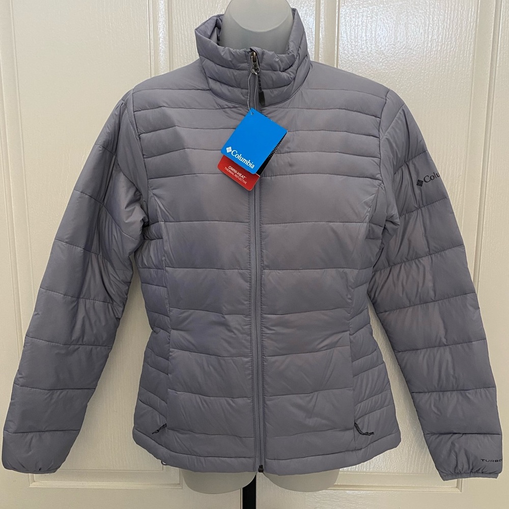 🥳HOST PIC🔥NEW wTag-COLUMBIA Gray 590 Turbodown Jacket M
